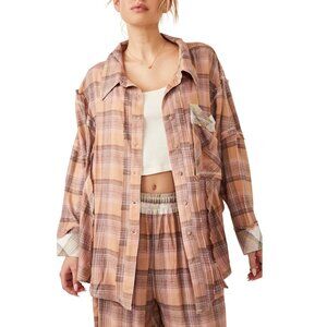 Free People Fillin' For Flannel Sleep Shirt